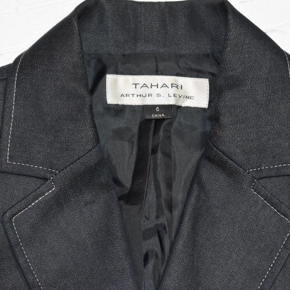 Donating 8/15 Tahari Arthur S. Levine Black Jacket - Picture 2 of 2